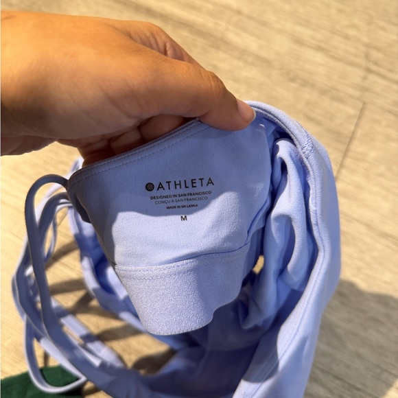 Athleta Sky Blue Strappy Sports Bra - Picture 3 of 3